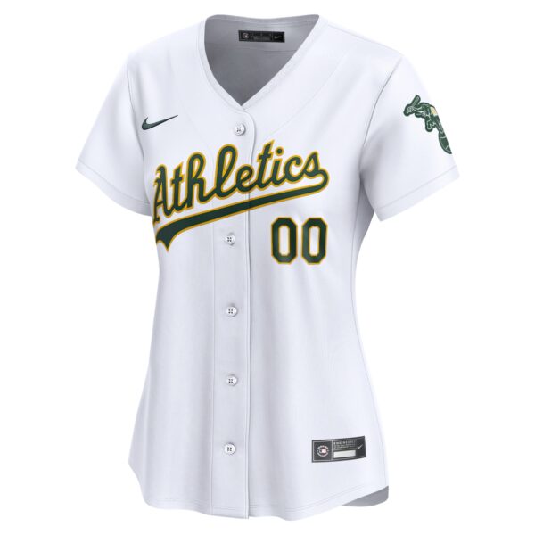 Oakland Athletics  Women's Home Limited Custom Jersey - White