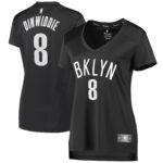 Spencer Dinwiddie Brooklyn Nets Fanatics Women's Fast Break Player Jersey - Statement Edition - Black