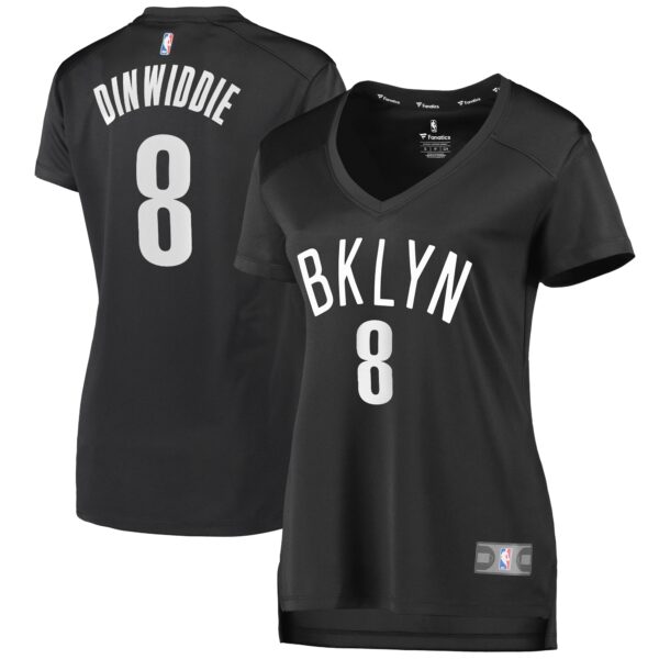 Spencer Dinwiddie Brooklyn Nets Fanatics Women's Fast Break Player Jersey - Statement Edition - Black