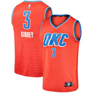 Josh Giddey Oklahoma City Thunder Fanatics Fast Break Replica Player Jersey - Statement Edition - Orange