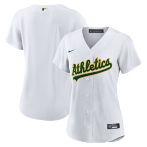 Oakland Athletics  Women's Home Blank Replica Jersey - White