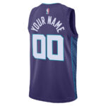 Charlotte Hornets 2023/24 Statement Swingman Custom Men Jersey - Purple