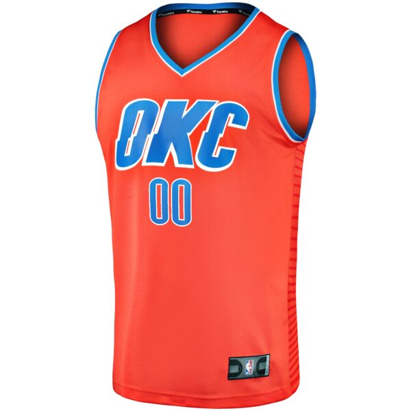 Oklahoma City Thunder Fanatics  Fast Break Custom Replica Jersey - Orange - Statement Edition