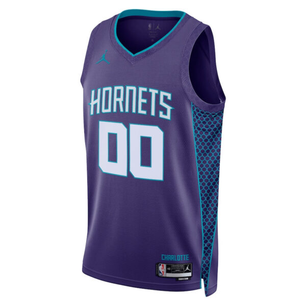 Charlotte Hornets 2023/24 Statement Swingman Custom Men Jersey - Purple
