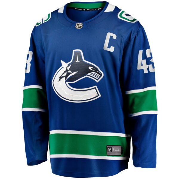 Quinn Hughes Vancouver Canucks Fanatics Home Breakaway Jersey - Blue