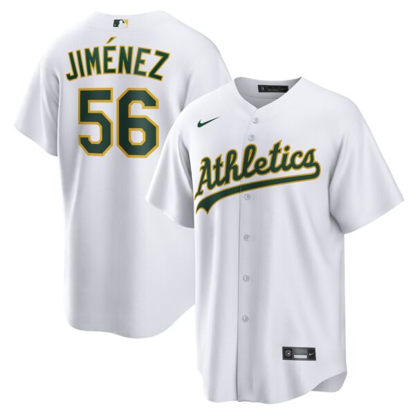 Dany Jimu00c3u00a9nez Oakland Athletics  Home  Replica Player Jersey - White