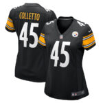 Jack Colletto 45 Pittsburgh Steelers Game Women Jersey - Black
