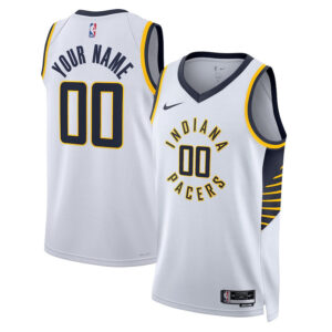 Indiana Pacers 2023/24 Association Swingman Custom Men Jersey - White
