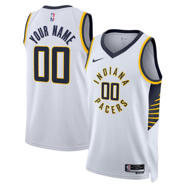 Indiana Pacers 2023/24 Association Swingman Custom Men Jersey - White