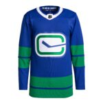 Vancouver Canucks adidas Men's Alternate Primegreen Authentic Blank Jersey - Blue