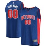 Detroit Pistons Fanatics Youth Fast Break Custom Replica Jersey Blue - Icon Edition