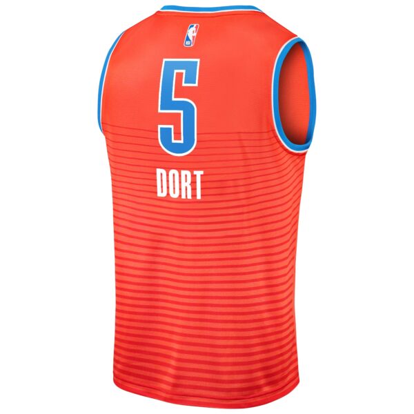 Luguentz Dort Oklahoma City Thunder Fanatics Fast Break Replica Player Jersey - Statement Edition - Orange