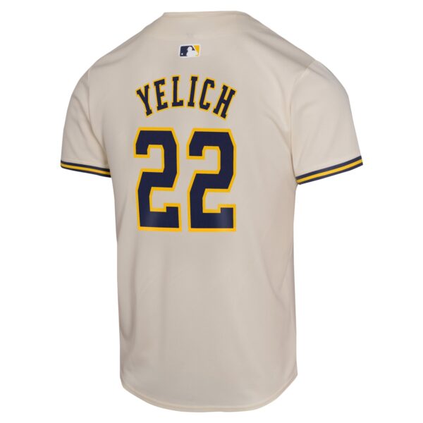Christian Yelich Milwaukee Brewers  Youth Home Game Player Jersey - Cream