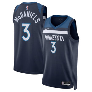 Jaden McDaniels 3 Minnesota Timberwolves Unisex Swingman Jersey - Icon Edition - Navy