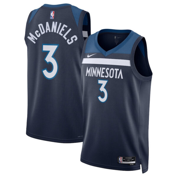 Jaden McDaniels 3 Minnesota Timberwolves Unisex Swingman Jersey - Icon Edition - Navy