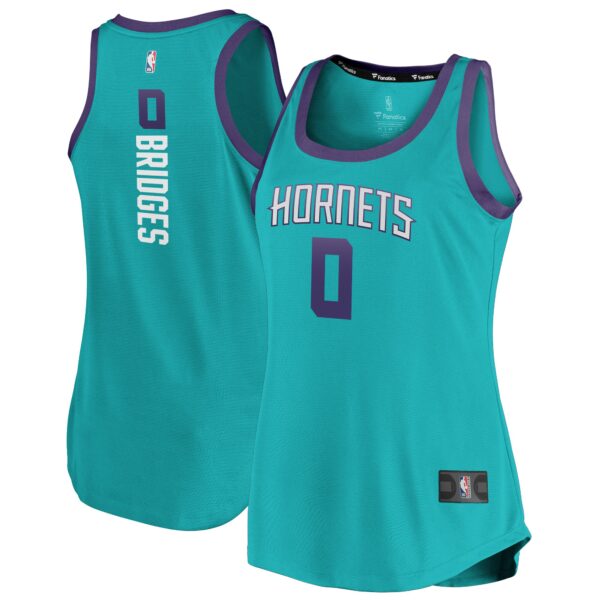 Miles Bridges Charlotte Hornets Fanatics Women's Fast Break Team Tank Jersey - Icon Edition - Teal