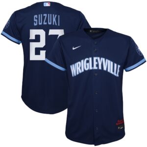 Seiya Suzuki Chicago Cubs  Preschool City Connect Script Replica Player Jersey - Navy