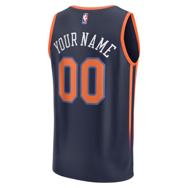 New York Knicks Fanatics Youth Fast Break Replica Custom Jersey - Statement Edition - Navy