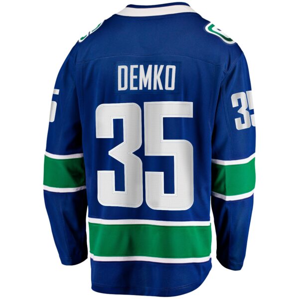 Thatcher Demko Vancouver Canucks Fanatics Home Breakaway Jersey - Blue