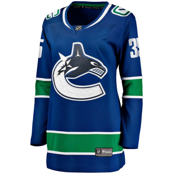 Thatcher Demko Vancouver Canucks Fanatics Women's Home Breakaway Jersey - Blue