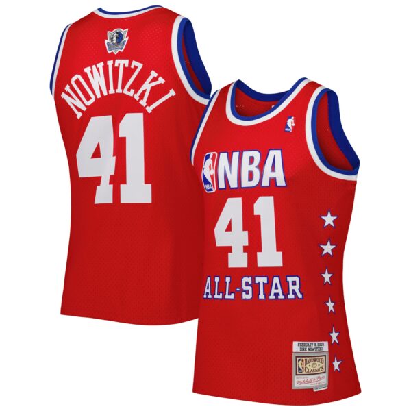 Dirk Nowitzki Western Conference Mitchell & Ness 2003 All Star Game Swingman Jersey - Red