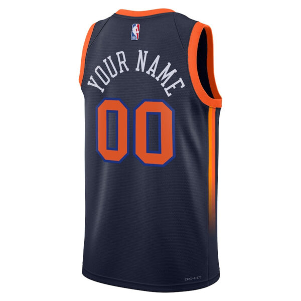 New York Knicks 2023/24 Statement Swingman Custom Men Jersey - Navy