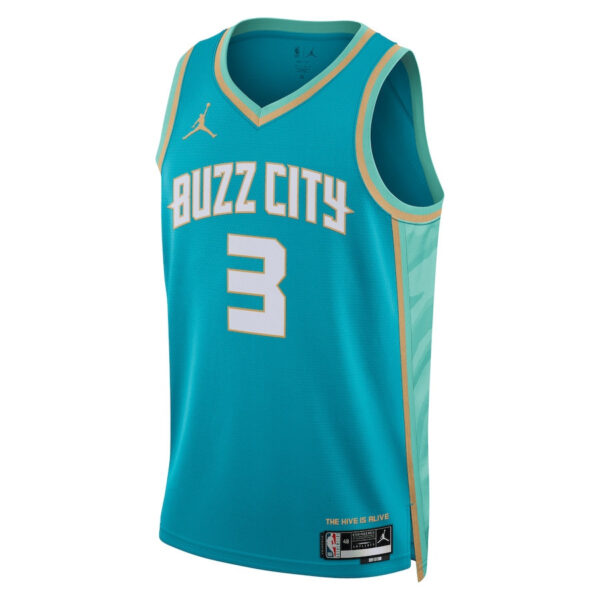 Terry Rozier III 3 Charlotte Hornets 2023/24 City Edition Swingman Jersey - Teal