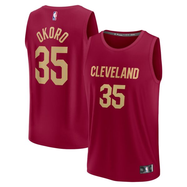 Isaac Okoro Cleveland Cavaliers Fanatics Fast Break Replica Jersey - Icon Edition - Wine