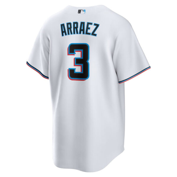 Luis Arraez 3 Miami Marlins Home Men Jersey - White