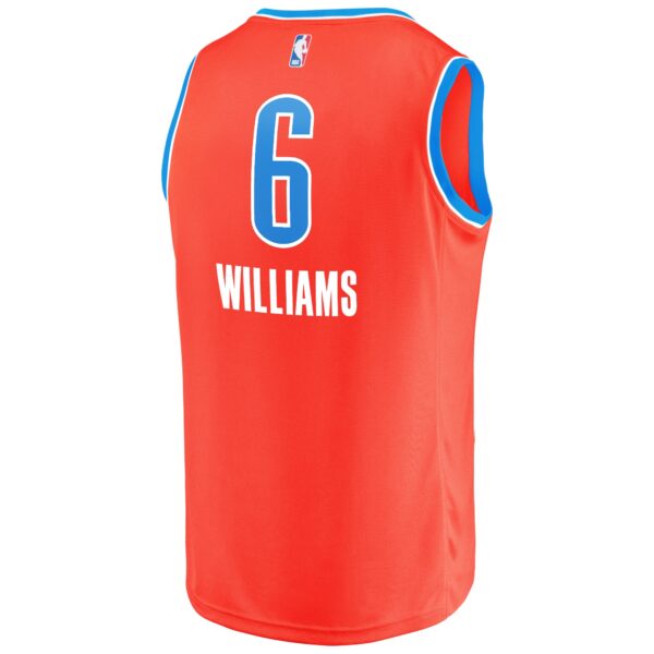Jaylin Williams Oklahoma City Thunder Fanatics Youth Fast Break Replica Player Jersey - Statement Edition - Orange
