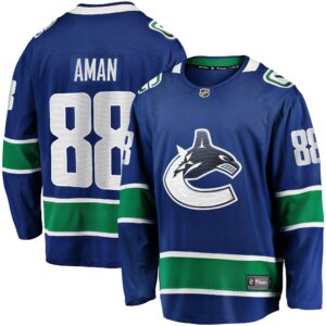 Nils Aman Vancouver Canucks Fanatics Home Premier Breakaway Player Jersey - Blue