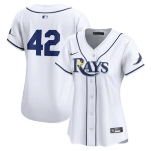 Tampa Bay Rays  Women's 2024 Jackie Robinson Day Home Limited Jerseyu00c2u00a0u00e2u20acu201c White