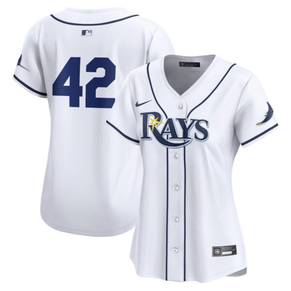 Tampa Bay Rays  Women's 2024 Jackie Robinson Day Home Limited Jerseyu00c2u00a0u00e2u20acu201c White