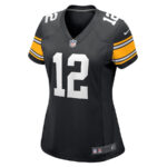 Terry Bradshaw 12 Pittsburgh Steelers Women Retired Jersey - Black