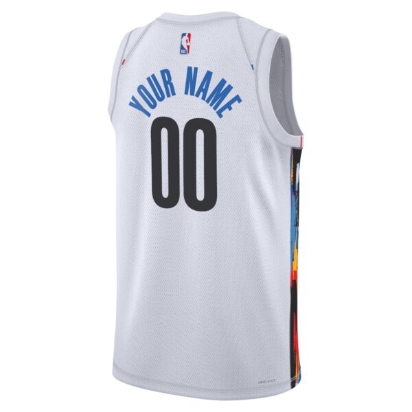 Brooklyn Nets  Unisex 2022/23 Swingman Custom Jersey - City Edition - White