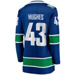 Quinn Hughes Vancouver Canucks Fanatics Women's Home Breakaway Player Jersey - Blue