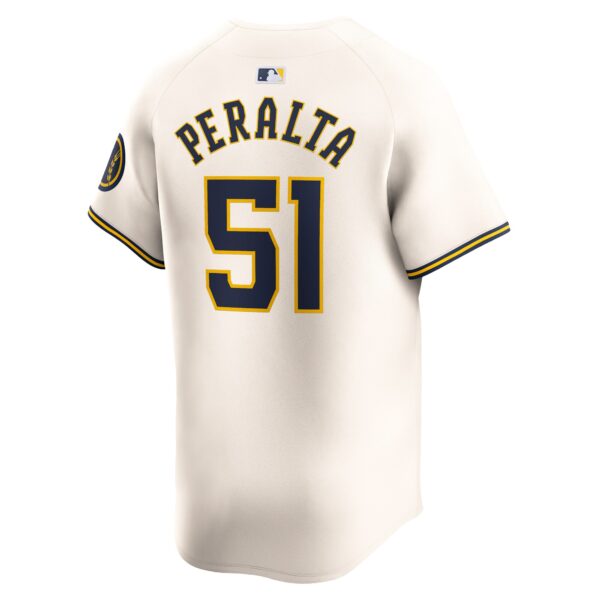 Freddy Peralta Milwaukee Brewers  Home Limited Player Jersey - Cream
