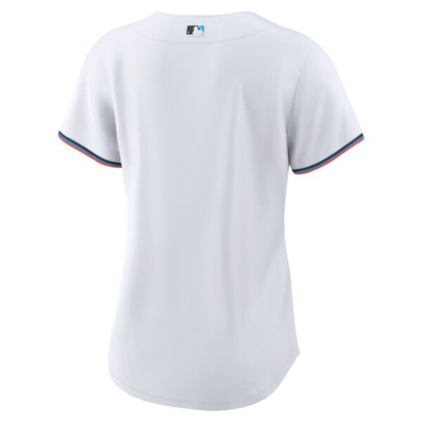 Miami Marlins  Women's Home Blank Replica Jersey - White
