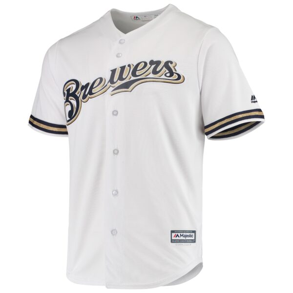 Milwaukee Brewers Majestic Team Official Jersey - White