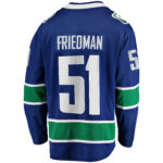 Mark Friedman Vancouver Canucks Fanatics Home Premier Breakaway Player Jersey - Blue