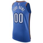 Oklahoma City Thunder  Authentic Custom Jersey Blue - Icon Edition