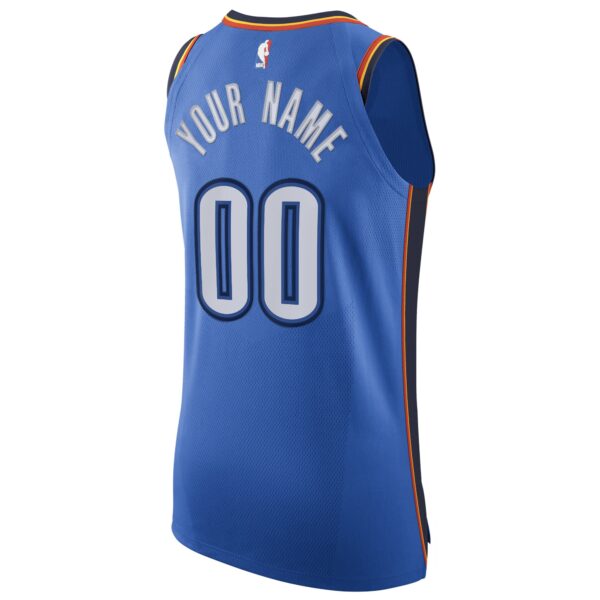 Oklahoma City Thunder  Authentic Custom Jersey Blue - Icon Edition