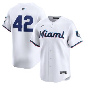 Miami Marlins  2024 Jackie Robinson Day Home Limited Jerseyu00c2u00a0u00e2u20acu201c White
