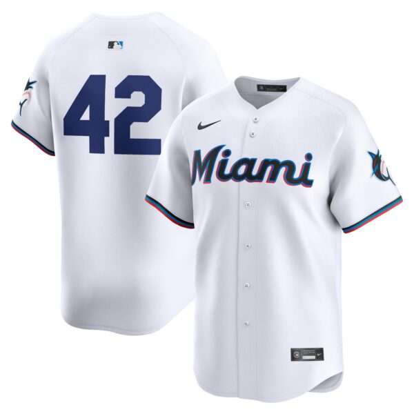 Miami Marlins  2024 Jackie Robinson Day Home Limited Jerseyu00c2u00a0u00e2u20acu201c White
