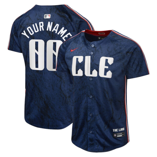 Cleveland Guardians 2024 City Connect Limited YOUTH Custom Jersey - Navy