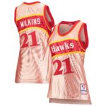 Dominique Wilkins Atlanta Hawks Mitchell & Ness Women's 75th Anniversary Rose Gold 1986 Swingman Jersey - Pink