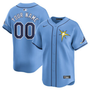 Tampa Bay Rays Alternate Limited Custom Men Jersey - Light Blue