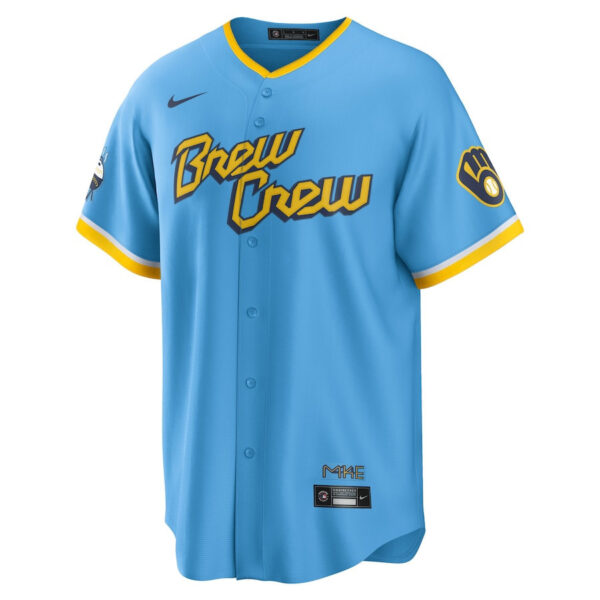 Milwaukee Brewers City Connect Team Men Jersey - Powder Blue