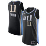Trae Young Atlanta Hawks  Authentic Jersey - City Edition - Black