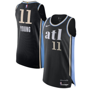 Trae Young Atlanta Hawks  Authentic Jersey - City Edition - Black